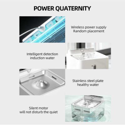 3L Stainless Steel Pet Fountain