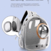 Breathable Space Cat Backpack Bag
