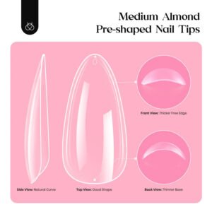 Beetles Gel Nail Kit (B-Medium Almond)